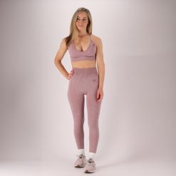 Damski zestaw sportowy - Legginsy/stanik - Różowy. Czerwone biustonosze sportowe XTREME, bez wzorów, z dresówki, sportowe. Za 207.04 zł.