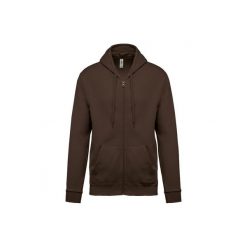 Bluza z kapturem i zamkiem błyskawicznym Kariban. Brązowe bluzy z kapturem KARIBAN, uniwersalny, bez wzorów, z bawełny, z kapturem. Za 195.50 zł.