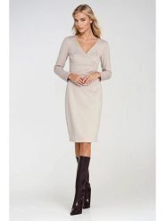 Nife Sukienka w kolorze beżowym rozmiar: 38. Brązowe sukienki Nife, na co dzień, bez wzorów, bez kołnierzyka, bez ramiączek, maxi, proste. Za 148.61 zł.