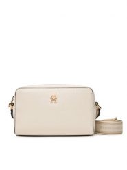 Tommy Hilfiger Torebka Th Joy Camera Bag AW0AW19060 Kremowy. Białe listonoszki Tommy Hilfiger, bez wzorów, ze skóry, bez dodatków. Za 409.99 zł.