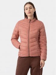 4F Kurtka puchowa 4FAW23TDJAF224 Koralowy Slim Fit. Pomarańczowe kurtki 4f, l, bez wzorów, z puchu, bez kaptura. Za 189.99 zł.