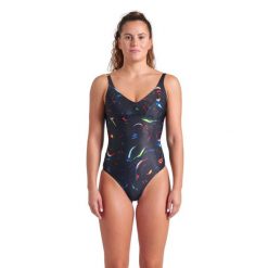 Strój Kąpielowy damski Arena Abyss Swimsuit U Back. Czarne stroje jednoczęściowe Arena, bez wzorów, sportowe. Za 234.99 zł.