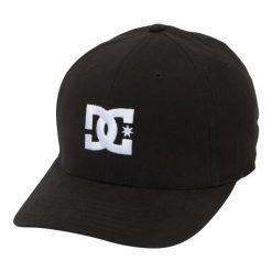 Czapka DC Shoes Cap Star Stretch Fit Hat, Dla obu płci. Czarne czapki z daszkiem DC Shoes, bez wzorów, z bawełny, retro. Za 139.99 zł.
