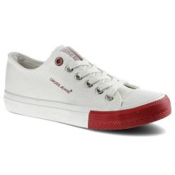 Białe Trampki Cross Jeans Damskie Lekkie Półbuty. Białe półbuty wsuwane Cross Jeans, bez wzorów, z jeansu, bez obcasa, na płaskiej podeszwie. Za 89.99 zł.