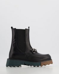CZARNE BOTKI 0071048 BLACK. Czarne botki Venezia, bez wzorów, ze skóry, bez obcasa, bez zapięcia. Za 279.00 zł.
