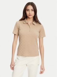 Guess Sweter V5YP01 KCX12 Beżowy Regular Fit. Brązowe swetry Guess, xs, z aplikacjami, z syntetyku, bez ramiączek. Za 189.99 zł.