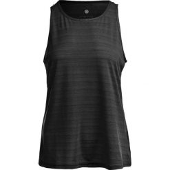Damski tank top Athlecia Mota. Czarne topy Athlecia, bez wzorów, z elastanu, sportowe, bez kołnierzyka, bez ramiączek. Za 79.90 zł.