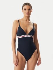 Tommy Hilfiger Strój kąpielowy UW0UW06357 Granatowy. Niebieskie stroje jednoczęściowe Tommy Hilfiger, bez wzorów, z syntetyku. Za 409.99 zł.