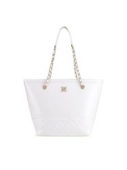 Nine West Torebka BW2A0079 Biały. Białe shopper bag Nine West, bez wzorów, z tworzywa sztucznego, bez dodatków. Za 229.99 zł.