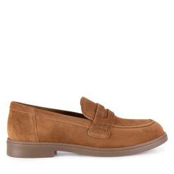 Mokasyny Lasocki. Brązowe mokasyny Lasocki, bez wzorów. Za 219.99 zł.
