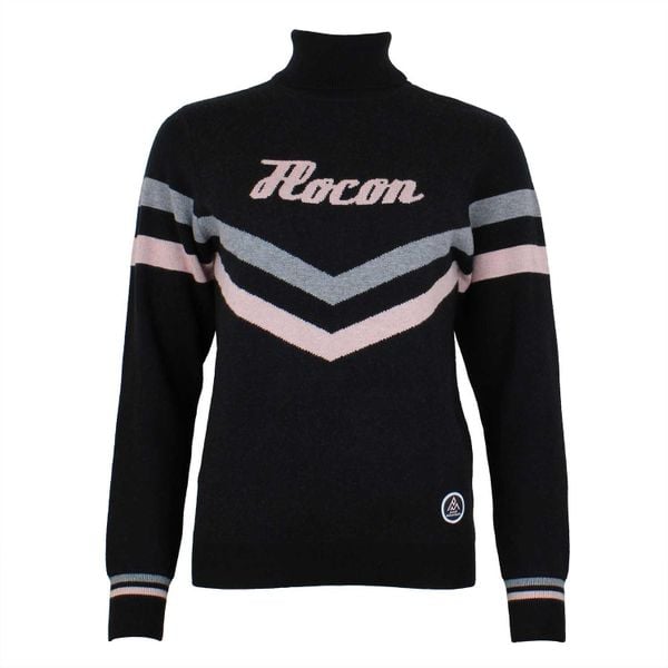 Damski sweter z golfem Peak Mountain Acioto. Czarne swetry Peak Mountain, na zimę, l, bez wzorów, sportowe, bez ramiączek. W wyprzedaży za 270.50 zł.