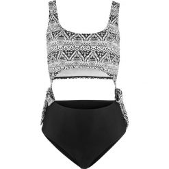 Kostium kąpielowy minimizer bonprix czarno-biały. Czarne stroje jednoczęściowe bonprix, bez wzorów. Za 59.99 zł.