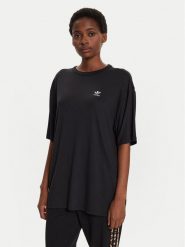 Adidas T-Shirt adicolor Trefoil IU2408 Czarny Loose Fit. Czarne t-shirty adidas, xs, bez wzorów, bez kołnierzyka, bez ramiączek. Za 109.99 zł.