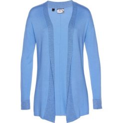 Sweter bez zapięcia z lureksową nitką bonprix niebieski. Swetry marki INESIS. Za 79.99 zł.