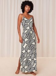 Triumph Sukienka w kolorze biało-czarnym rozmiar: 40. Białe sukienki Triumph, bez wzorów, z lyocellu, bez kołnierzyka, bez ramiączek, maxi. Za 118.56 zł.
