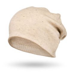 Czapka damska Peterson PTN HAT-05 beżowa. Brązowe czapki zimowe Peterson, z aplikacjami. Za 46.00 zł.