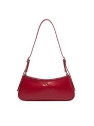 Calvin Klein Torebka Ck Small Shoulder Bag LV04F3170G Bordowy. Czerwone torebki klasyczne Calvin Klein, bez wzorów, ze skóry, bez dodatków. Za 409.99 zł.
