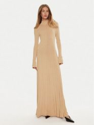 IVY OAK Sukienka dzianinowa Kourtney IO113144 Beżowy Slim Fit. Brązowe sukienki IVY & OAK, s, bez wzorów, z dzianiny, bez kołnierzyka, bez ramiączek. Za 759.99 zł.