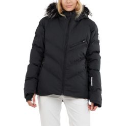 Damska kurtka narciarska Fundango Elyra Fur Padded. Czarne kurtki narciarskie FUNDANGO, na zimę, l, bez wzorów, z puchu, bez kaptura, narciarskie. W wyprzedaży za 599.00 zł.