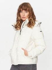 Pepe Jeans Kurtka zimowa Morgan PL402273 Biały Regular Fit. Białe kurtki Pepe Jeans, na zimę, xl, bez wzorów, z jeansu, bez kaptura. Za 549.99 zł.