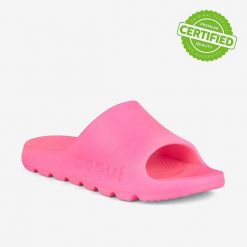 Klapki damskie Coqui Lou. Czerwone klapki Coqui, bez wzorów, bez obcasa, bez zapięcia. Za 121.99 zł.