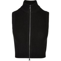 Damska krótka dzianinowa kurtka bez rękawów Urban Classics. Czarne kurtki Urban Classics, xs, bez wzorów, z bawełny, eleganckie, bez kaptura. Za 127.20 zł.