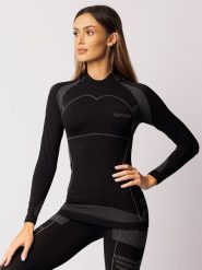 Spaio Koszulka termiczna "Thermo-Evo" w kolorze czarno-szarym rozmiar: M. Czarne t-shirty sportowe Spaio, m, bez wzorów, z materiału, bez ramiączek, outdoorowe. Za 175.67 zł.