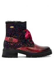 Laura Vita Trzewiki Kouleo 47 Bordowy. Czerwone botki LAURA VITA, bez wzorów, ze skóry, bez obcasa, na płaskiej podeszwie, bez zapięcia. Za 399.99 zł.