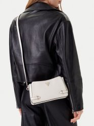 Guess Torebka Rosalba HWZG96 57120 Écru. Listonoszki Guess, z aplikacjami, ze skóry, bez dodatków. Za 319.99 zł.