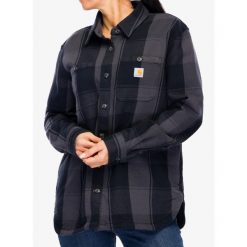 Koszula turystyczna damska Carhartt Loose Fit Twill Shirt Jac. Czarne koszule Carhartt, bez wzorów, casualowe, bez kołnierzyka, bez ramiączek. Za 286.99 zł.
