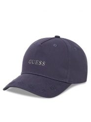 Guess Czapka z daszkiem V5YZ01 WFKN0 Granatowy. Niebieskie czapki z daszkiem Guess, z aplikacjami, z bawełny. Za 119.99 zł.