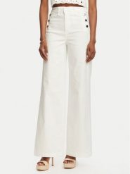 Rinascimento Jeansy CFC0127565003 Biały Wide Leg. Białe jeansy Rinascimento, m, bez wzorów, z bawełny. Za 609.99 zł.