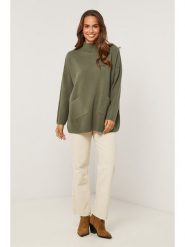 Soft Cashmere Sweter w kolorze khaki rozmiar: 34/36. Brązowe swetry Soft Cashmere, bez wzorów, z kaszmiru, klasyczne, bez ramiączek. Za 139.87 zł.