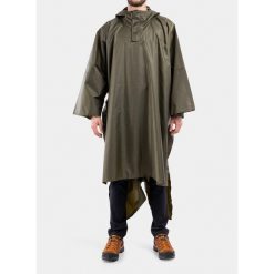 Peleryna przeciwdeszczowa Tatonka Poncho. Zielone kurtki przeciwdeszczowe Tatonka, xl, bez wzorów, bez kaptura, trekkingowe. Za 207.99 zł.