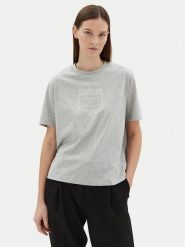 Tommy Hilfiger T-Shirt WW0WW45525 Szary Relaxed Fit. Szare t-shirty Tommy Hilfiger, m, bez wzorów, z bawełny, bez kołnierzyka, bez ramiączek. Za 139.99 zł.