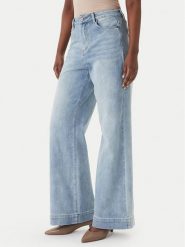 Eleh Jeansy EL112 Niebieski Wide Leg. Niebieskie jeansy Eleh, bez wzorów, z jeansu. Za 512.99 zł.