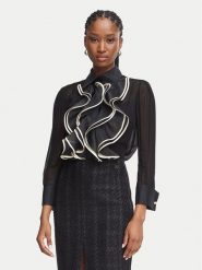 Elisabetta Franchi Koszula CA-210-67E2 Czarny Regular Fit. Czarne koszule Elisabetta Franchi, bez wzorów, z wiskozy, bez kołnierzyka, bez ramiączek. Za 2,099.00 zł.
