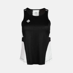 SPEZIA Technical Tank Top – lekki, oddychający i szybkoschnący. Czarne topy IZAS, bez wzorów, casualowe, bez kołnierzyka, bez ramiączek. Za 139.09 zł.