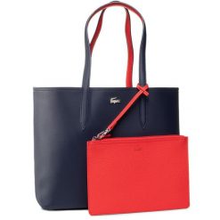 Torebka Lacoste. Czerwone shopper bag Lacoste, bez wzorów, bez dodatków. Za 499.99 zł.