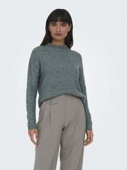 ONLY Sweter w kolorze szarym rozmiar: S. Szare swetry ONLY, s, bez wzorów, ze splotem, bez ramiączek. Za 88.23 zł.