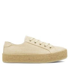 Espadryle DeeZee. Brązowe espadryle DeeZee, bez wzorów, bez obcasa. Za 99.99 zł.