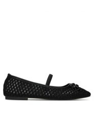 DeeZee Baleriny 9-11-A Czarny. Czarne baleriny DeeZee, bez wzorów, z materiału, bez obcasa, bez zapięcia. Za 89.99 zł.