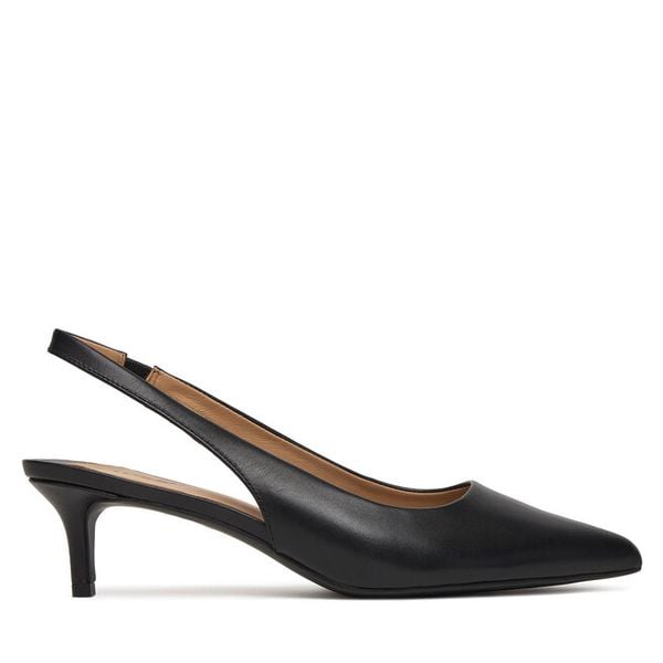Czółenka LAUREN RALPH LAUREN. Czarne czółenka Lauren Ralph Lauren, bez wzorów, bez obcasa, bez zapięcia. Za 520.99 zł.