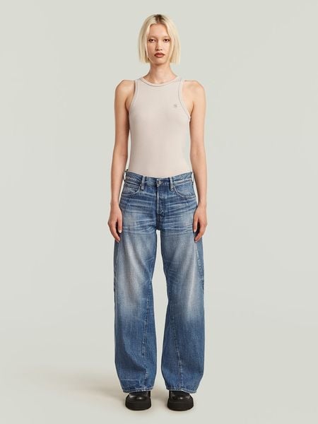 G-Star Top w kolorze beżowym rozmiar: L. Brązowe topy G-Star, l, bez wzorów, retro, bez kołnierzyka, bez ramiączek. Za 89.95 zł.