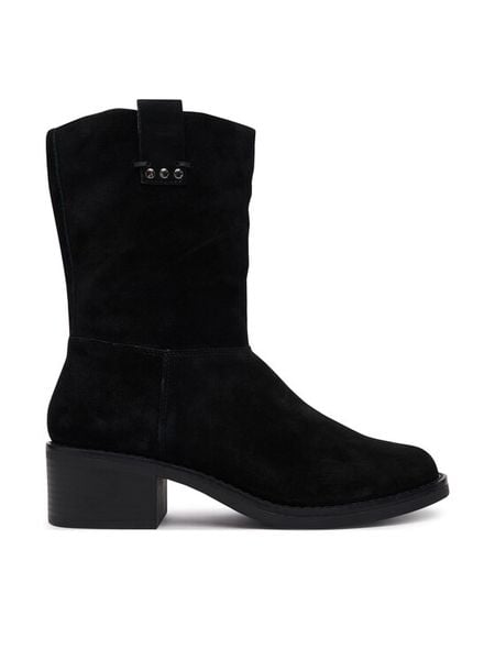 Clarks Botki Digby Slouch 26320251 Czarny. Czarne botki Clarks, bez wzorów, bez obcasa, na płaskiej podeszwie, bez zapięcia. Za 479.99 zł.