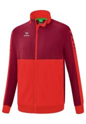 Kurtka treningowa Erima Six Wings czerwona junior. Czerwone kurtki Erima, bez wzorów, z materiału, klasyczne, bez kaptura. Za 267.99 zł.