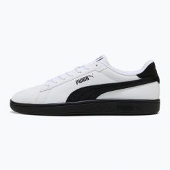 Buty damskie PUMA Smash 3.0 Embedded. Białe buty do biegania Puma, bez wzorów, z zamszu, sportowe, bez zapięcia. Za 239.99 zł.