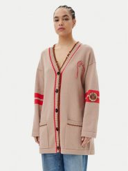 PINKO Kardigan Borghese 104620 Brązowy Relaxed Fit. Brązowe swetry Pinko, xs, bez wzorów, z bawełny, bez ramiączek. Za 1,059.00 zł.
