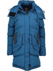 Geographical Norway Płaszcz pikowany "Dalmira" w kolorze niebieskim rozmiar: XXL. Niebieskie płaszcze Geographical Norway, xxl, bez wzorów, bez kaptura. Za 311.12 zł.