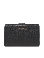Coccinelle Portfel MW5 Metallic Soft E2 MW5 11 E7 01 Czarny. Czarne portfele Coccinelle, bez wzorów, ze skóry. Za 549.99 zł.